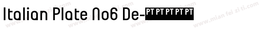 Italian Plate No6 De字体转换